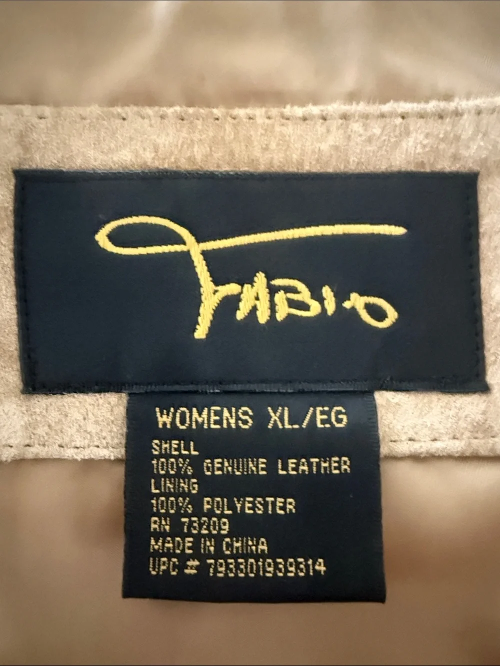 Fabio Women's Suede Leather Button-Front Jacket - Tan size XL - Picture 7 of 14
